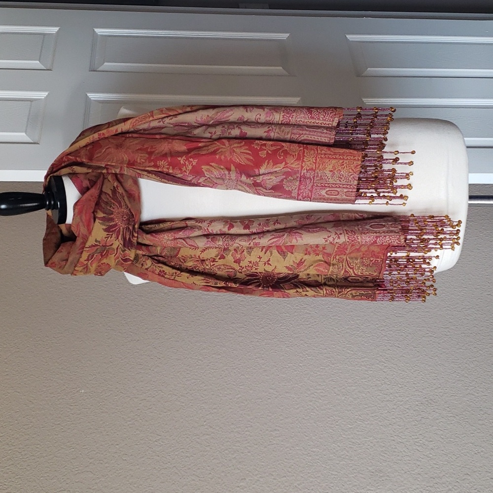 CBK 100%Wool beaded Scarf